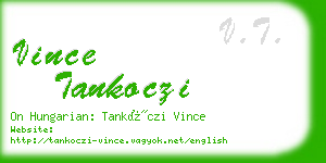 vince tankoczi business card